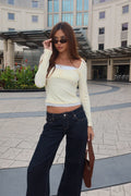 Joana Layered Lacey Henley Top