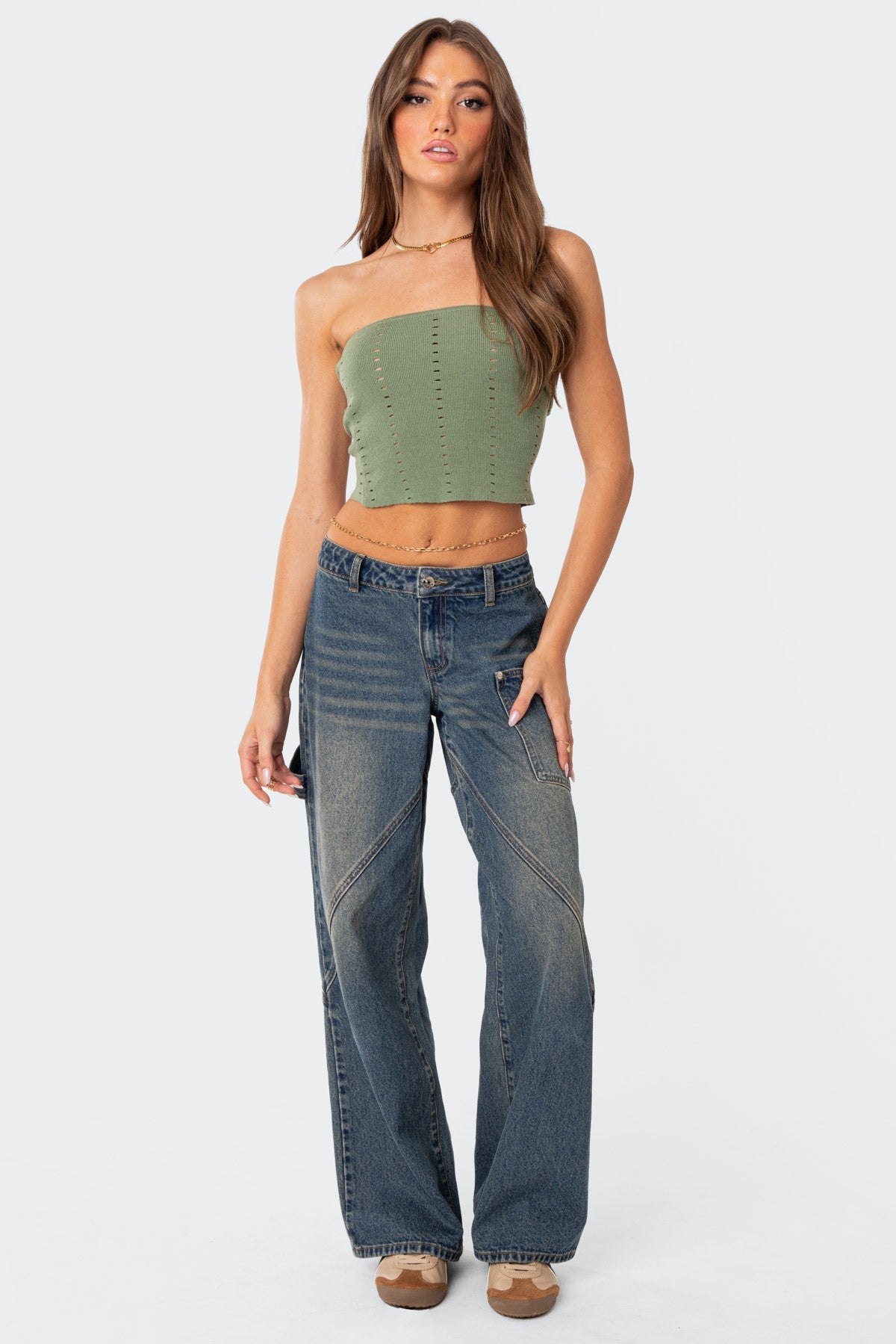 Serena Low Rise Baggy Carpenter Jeans
