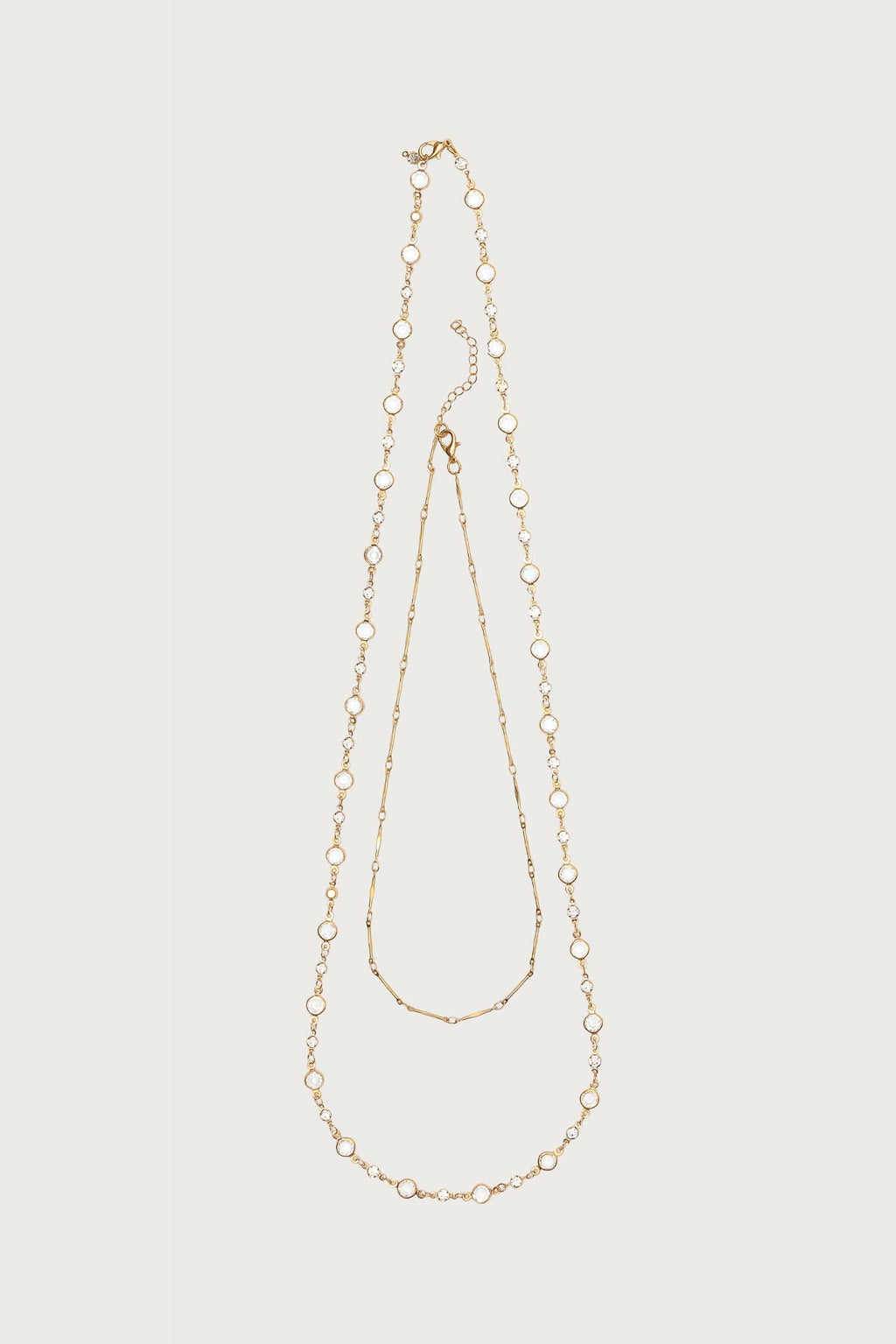 Faux Crystal Cascading Necklace Set