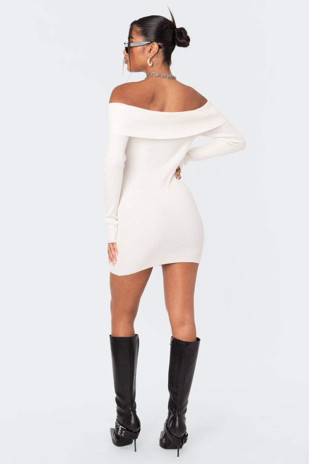 Emma Foldover Knitted Dress