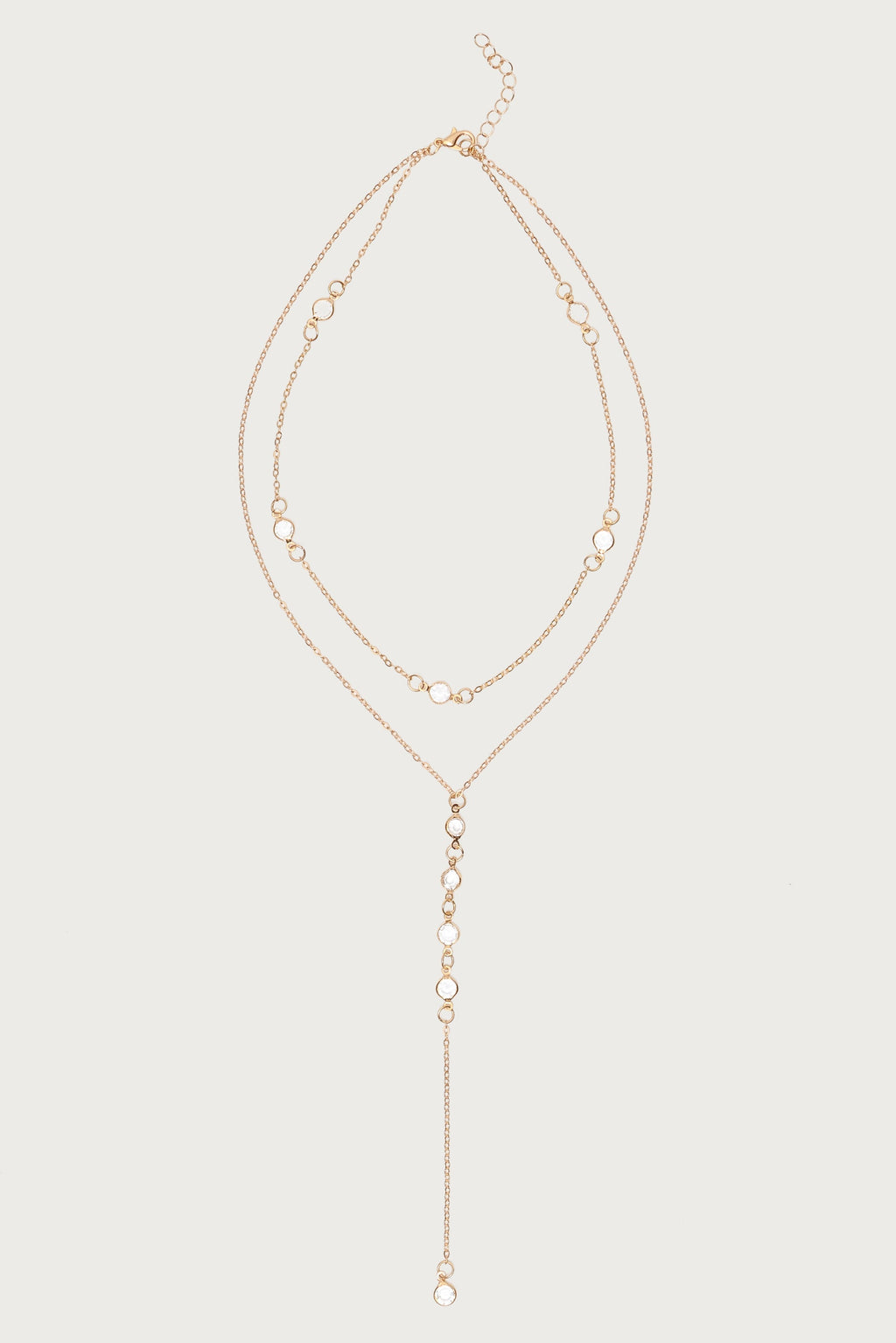 Stone Layered Cascading Necklace