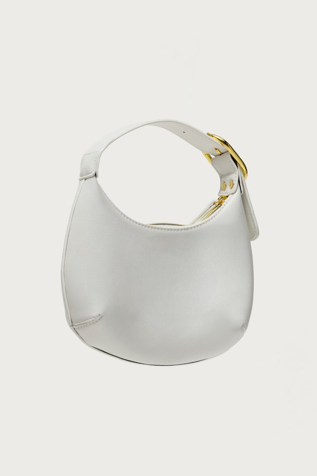 Buckle Strap Faux Leather Bag