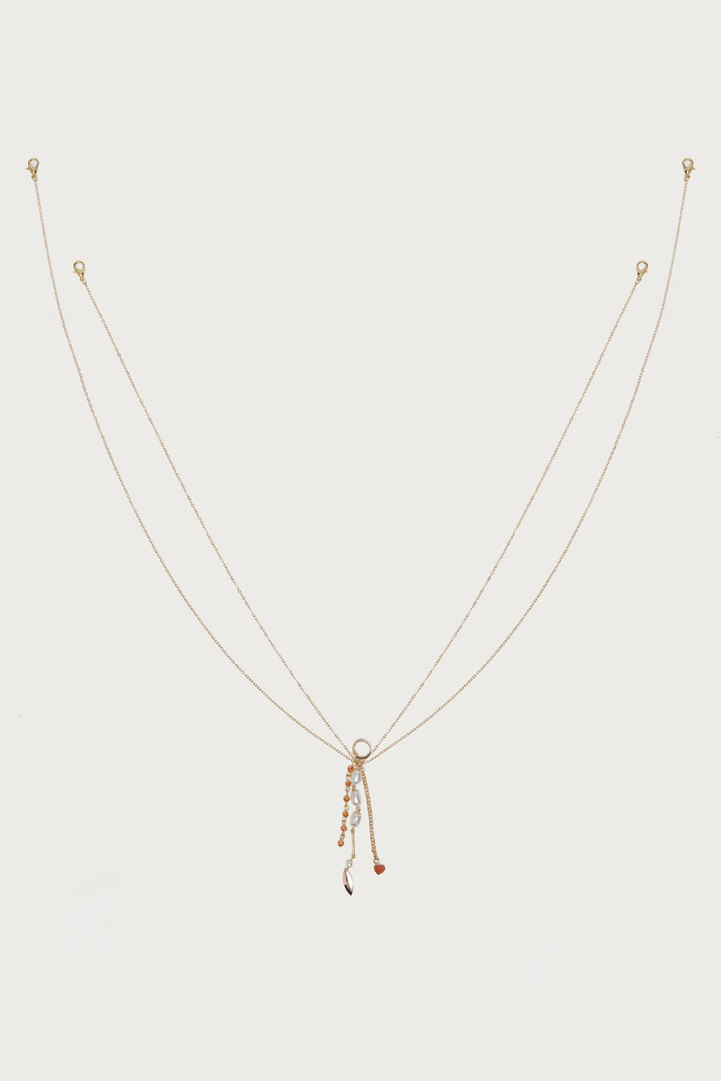 Pearly Bead Layered Body Chain