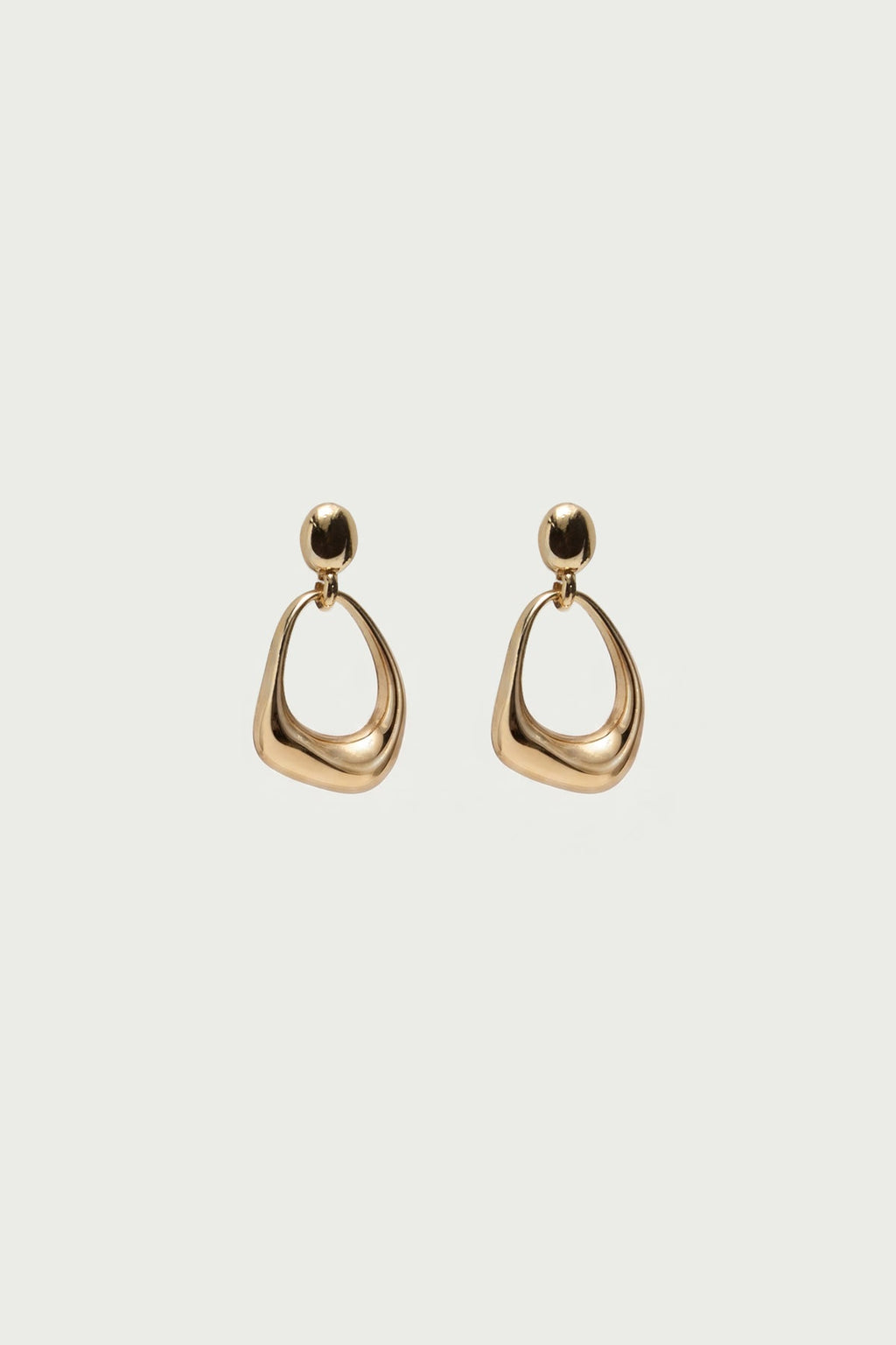 Abstract Oval Dangle Earrings