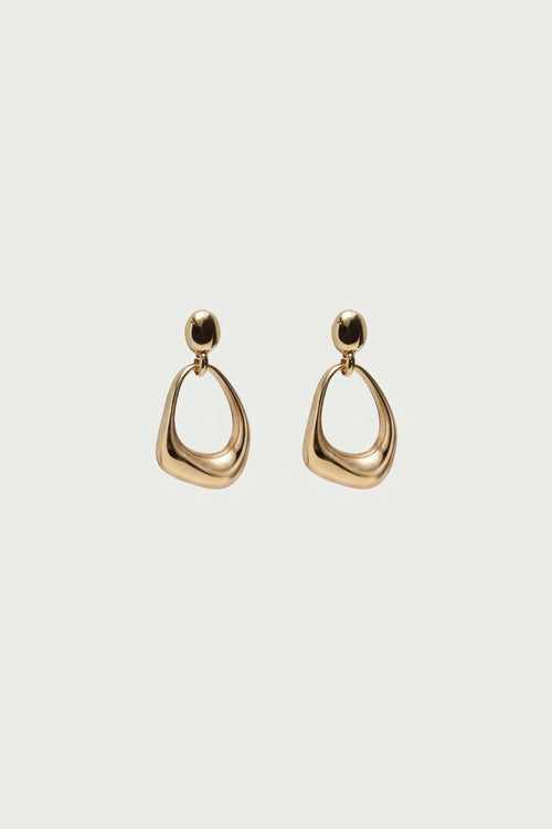 Abstract Oval Dangle Earrings