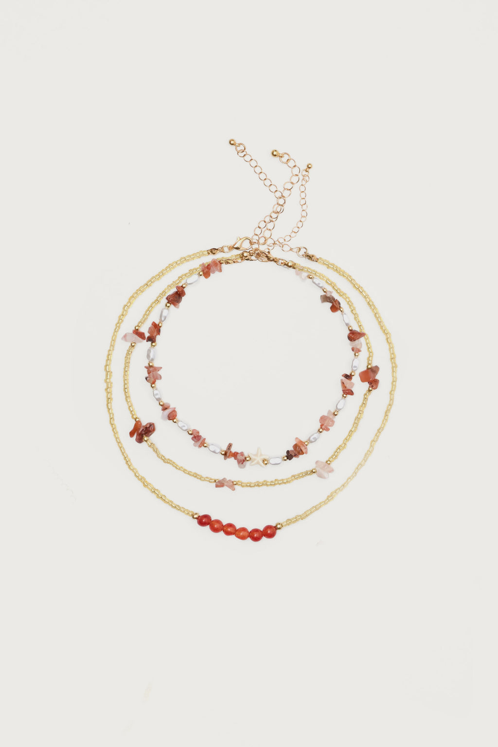 Pearly Beaded Layered Necklace
