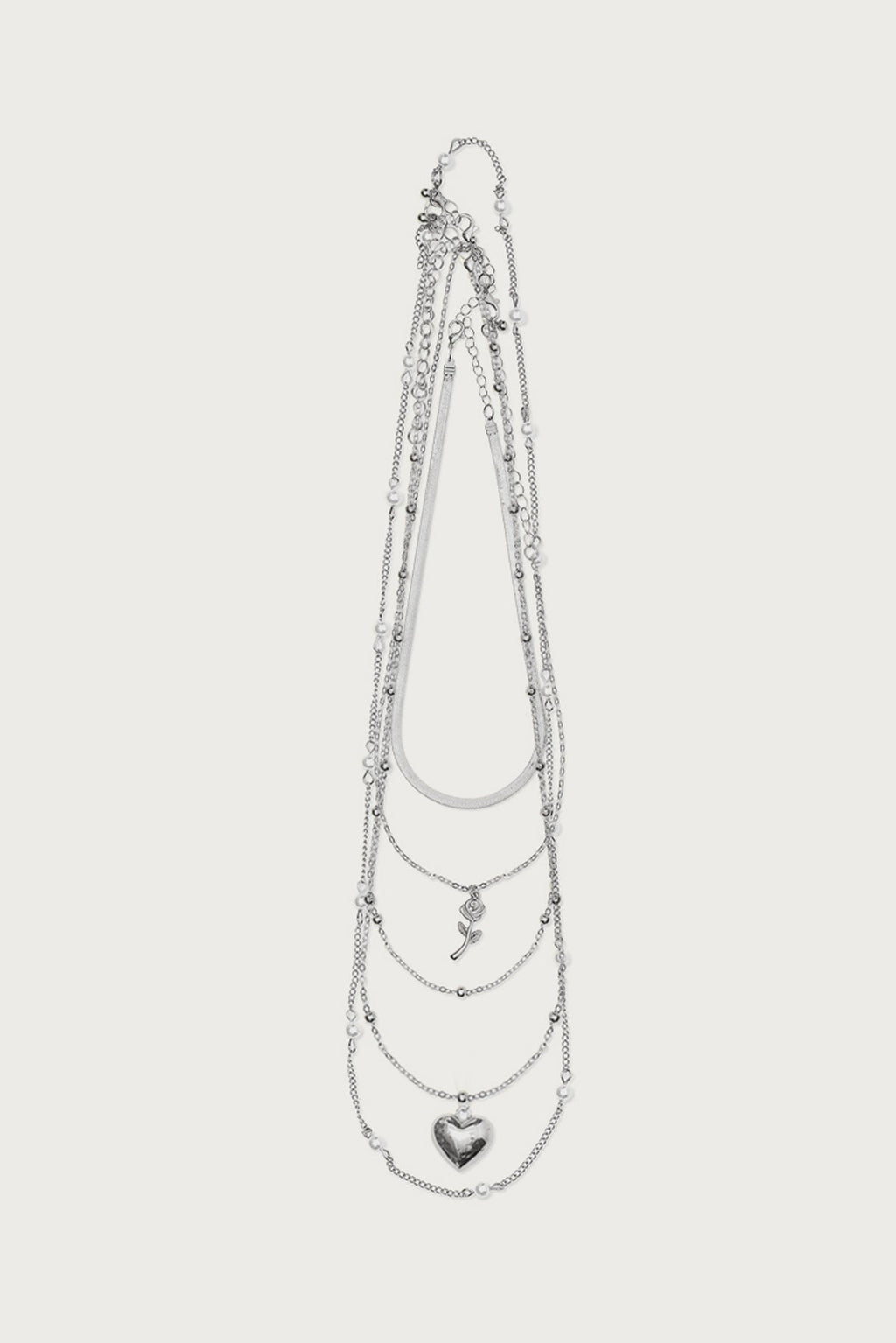 Major Love Heart Layered Necklace
