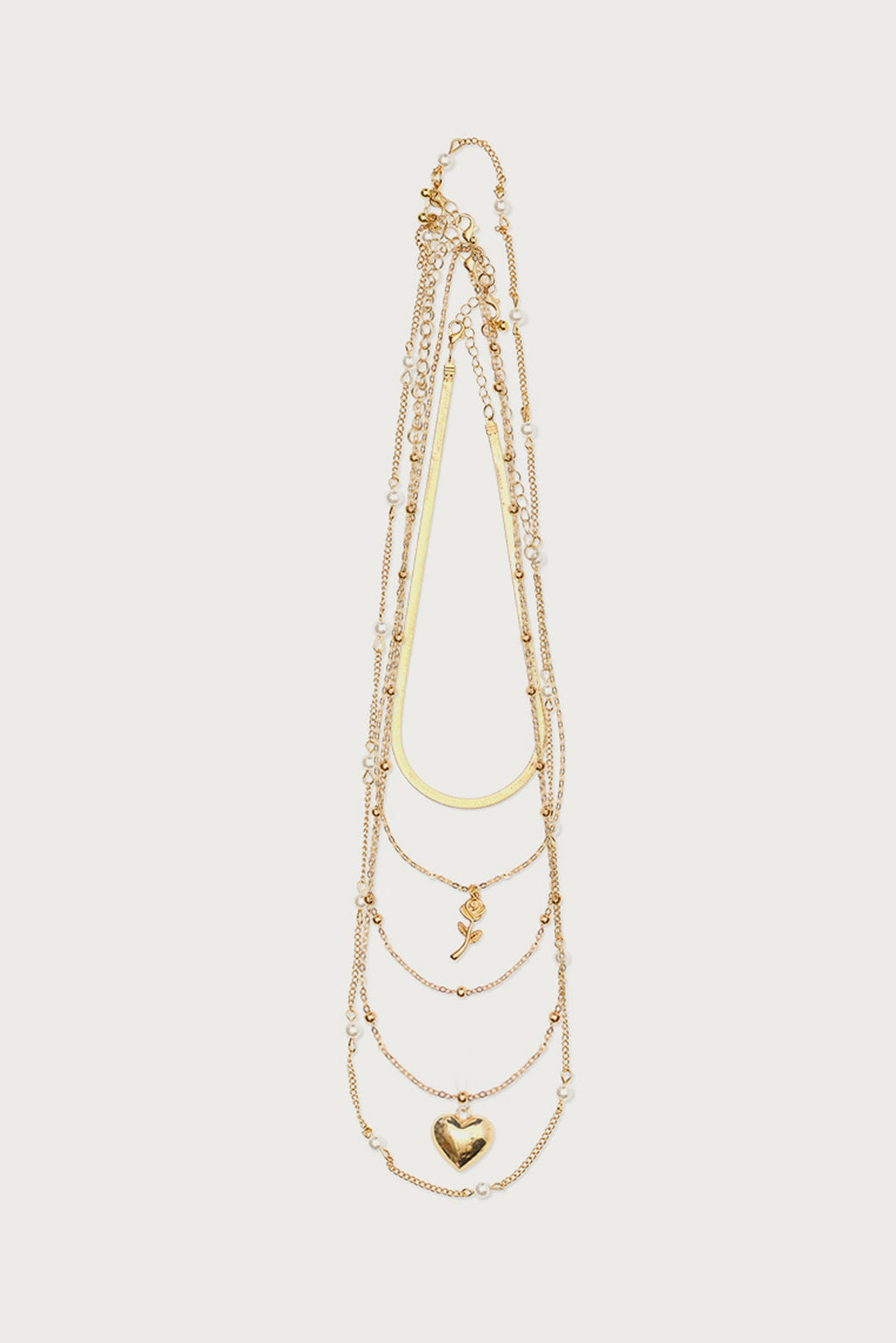 Major Love Heart Layered Necklace