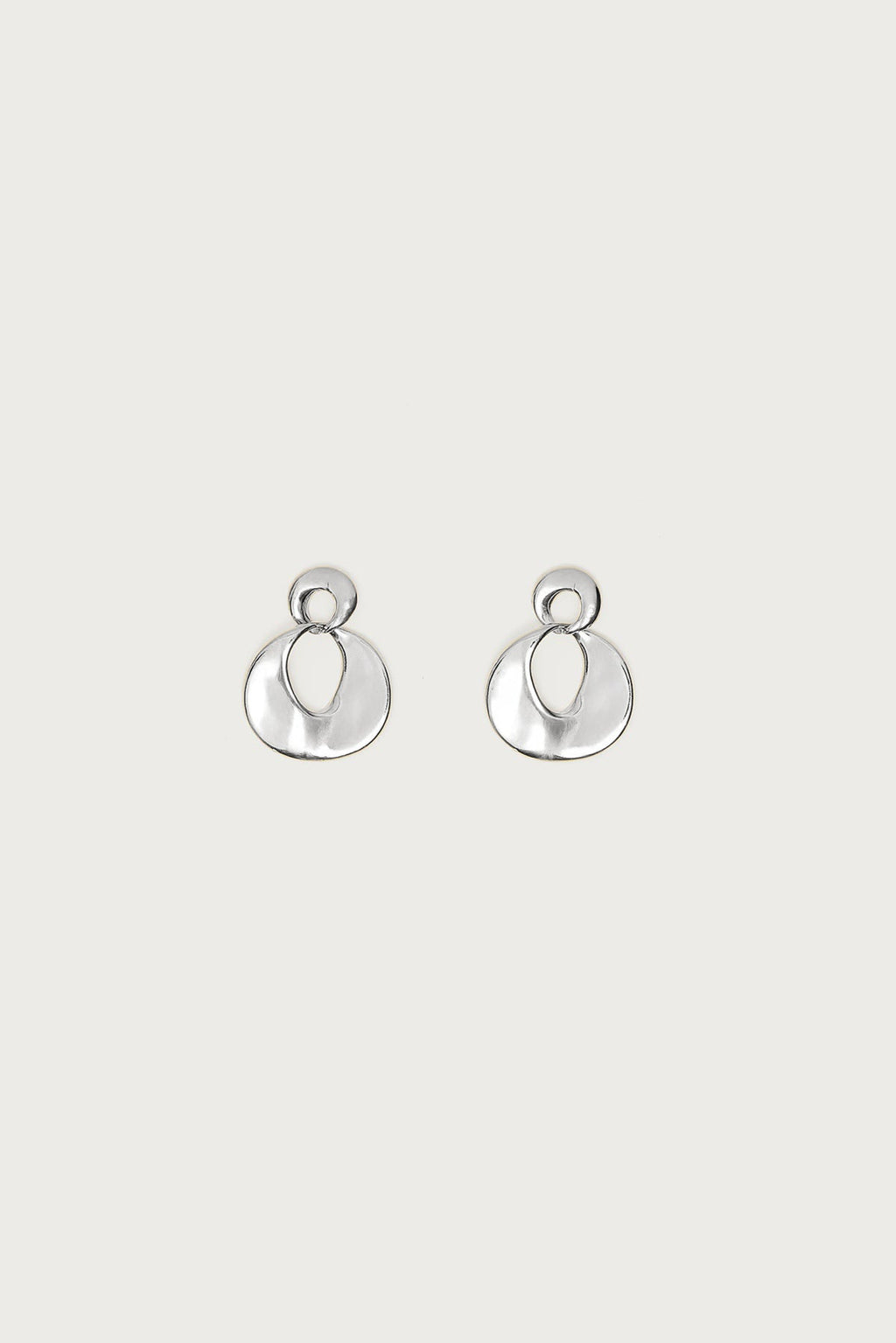 Double Disc Stud Earrings