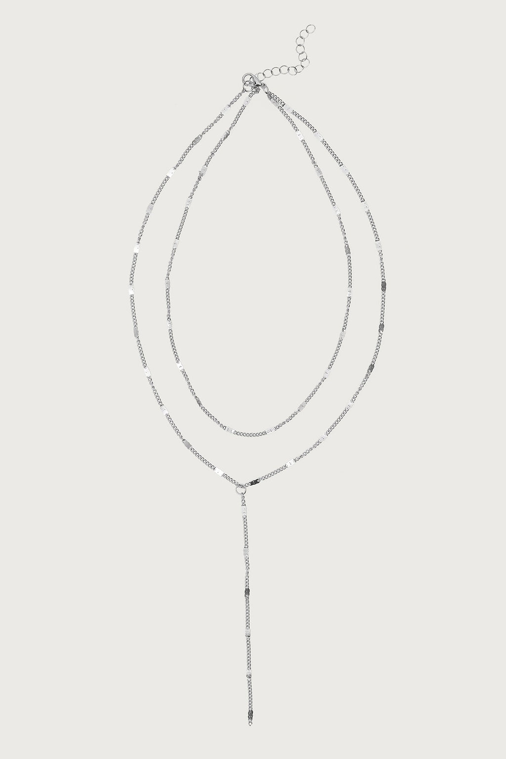 Cascading Disc Chain Layered Necklace