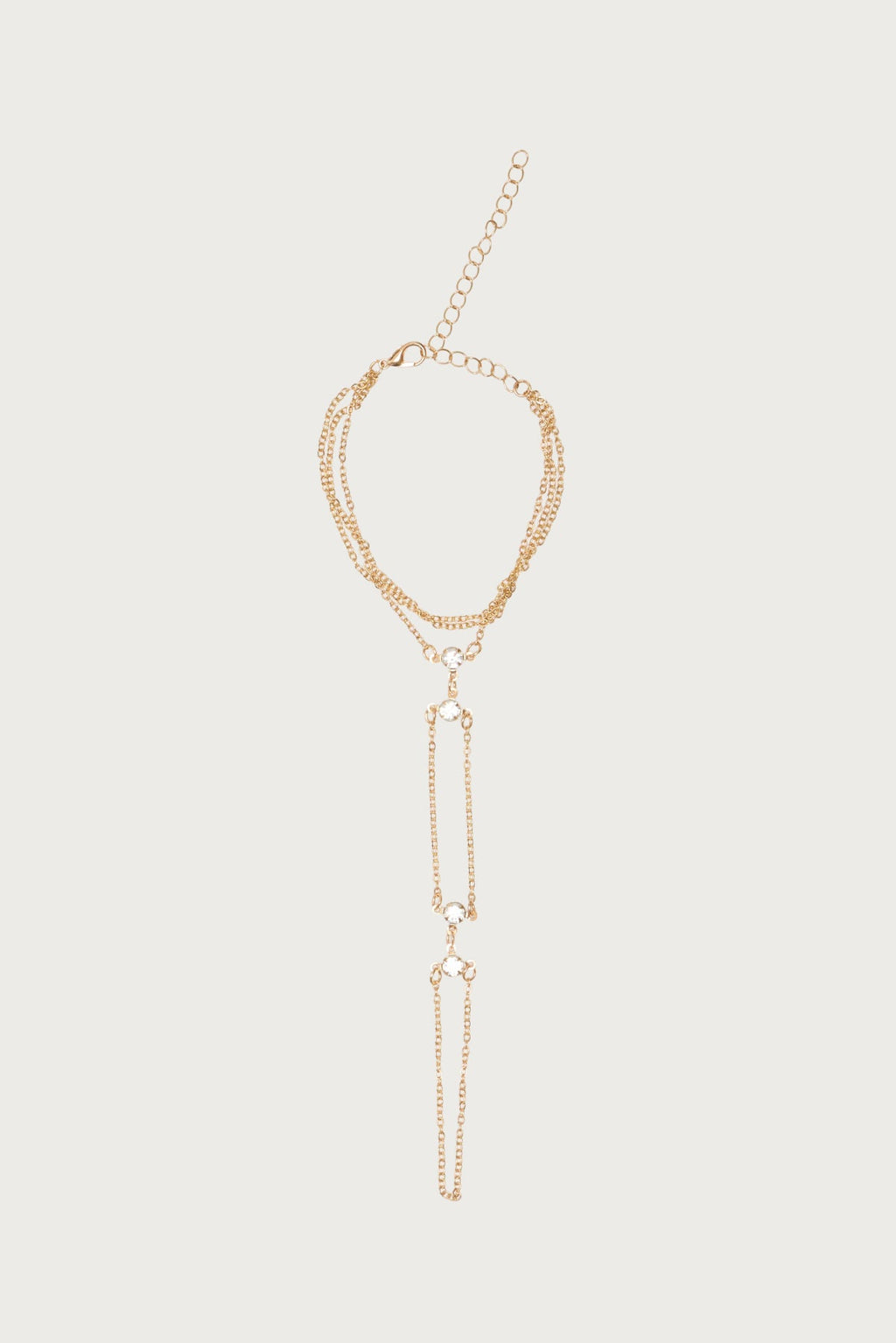 Rhinestone Layered Hand Chain