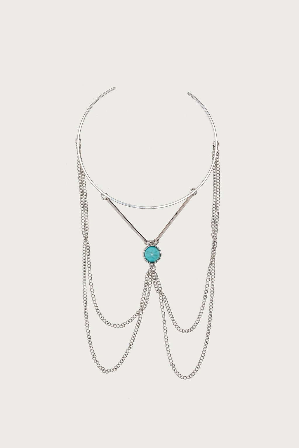 Drop Chain Gemstone Arm Cuff