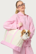 Contrast Pet Carrier Tote Bag