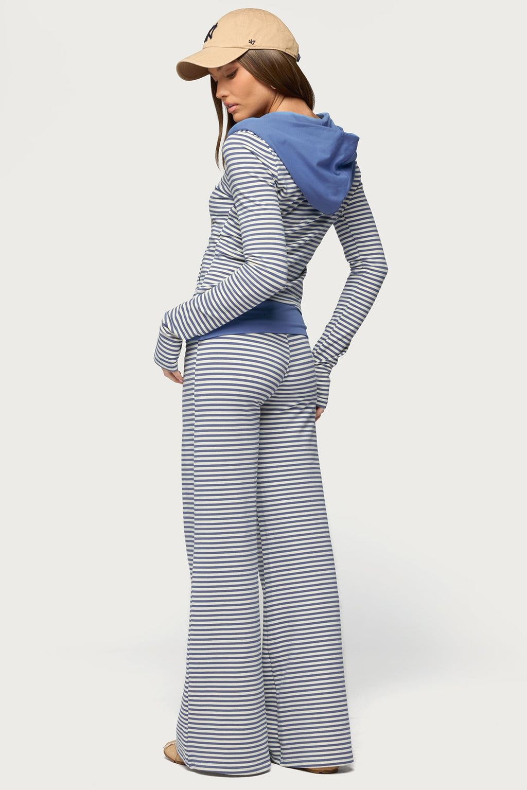 Meggy Striped Foldover Pants