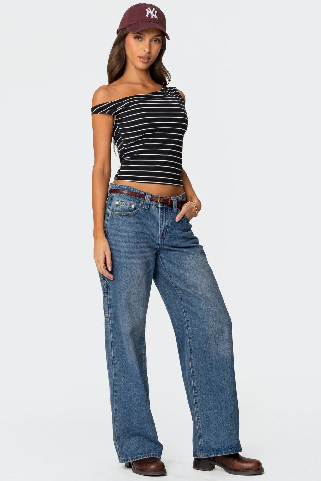 Keryn Striped Off Shoulder Top