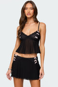 Dona Lacey Sheer Mesh Tank Top