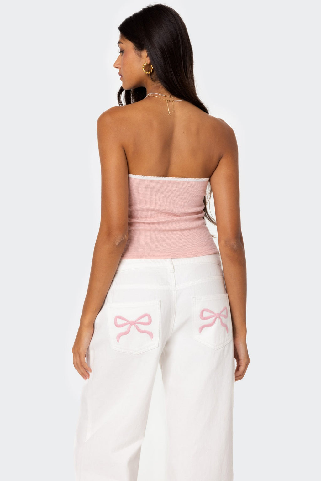 Kacey Strapless Waffle Top