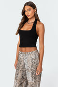 Ribbed Halter Top