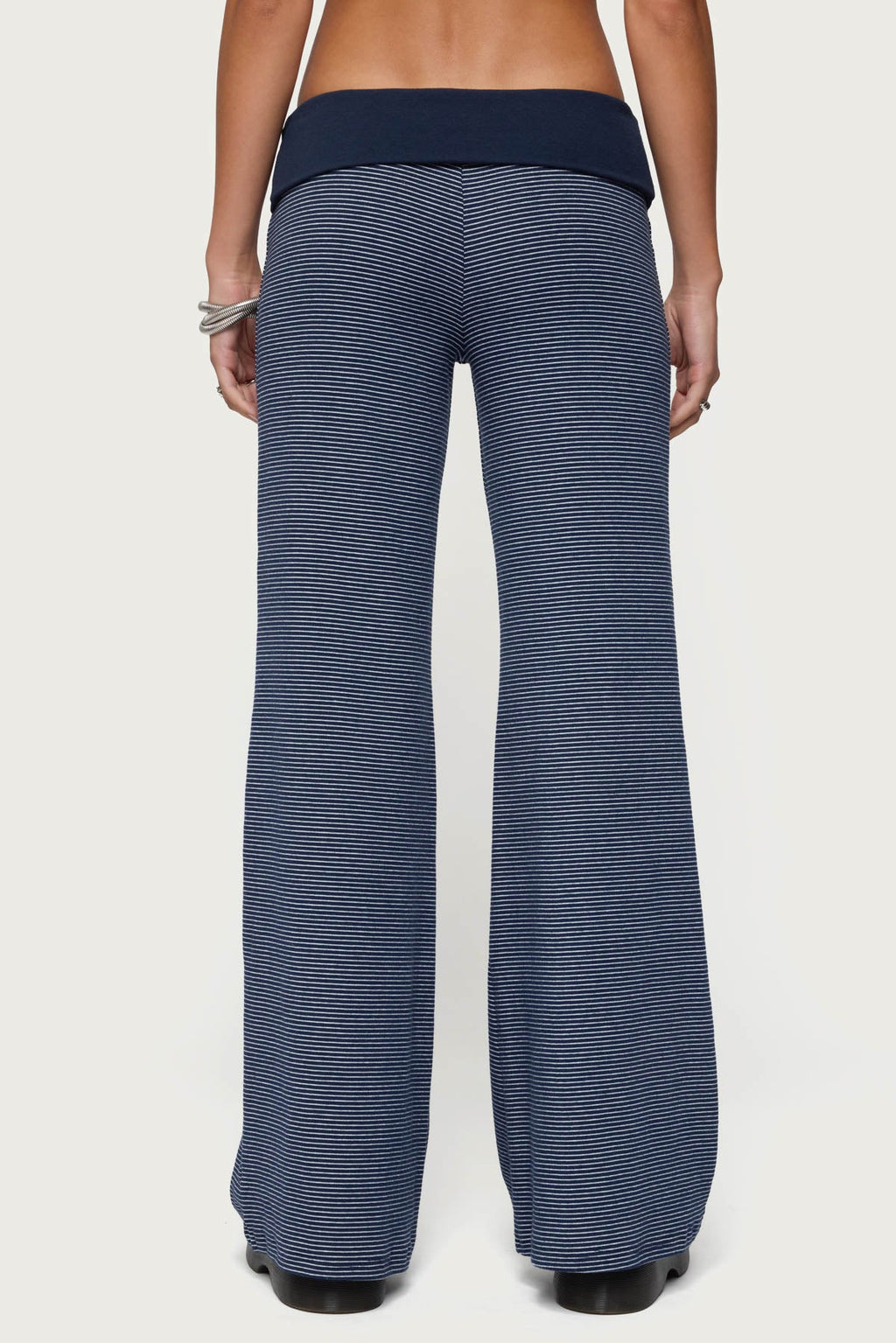 Amarna Striped Fold Over Pants