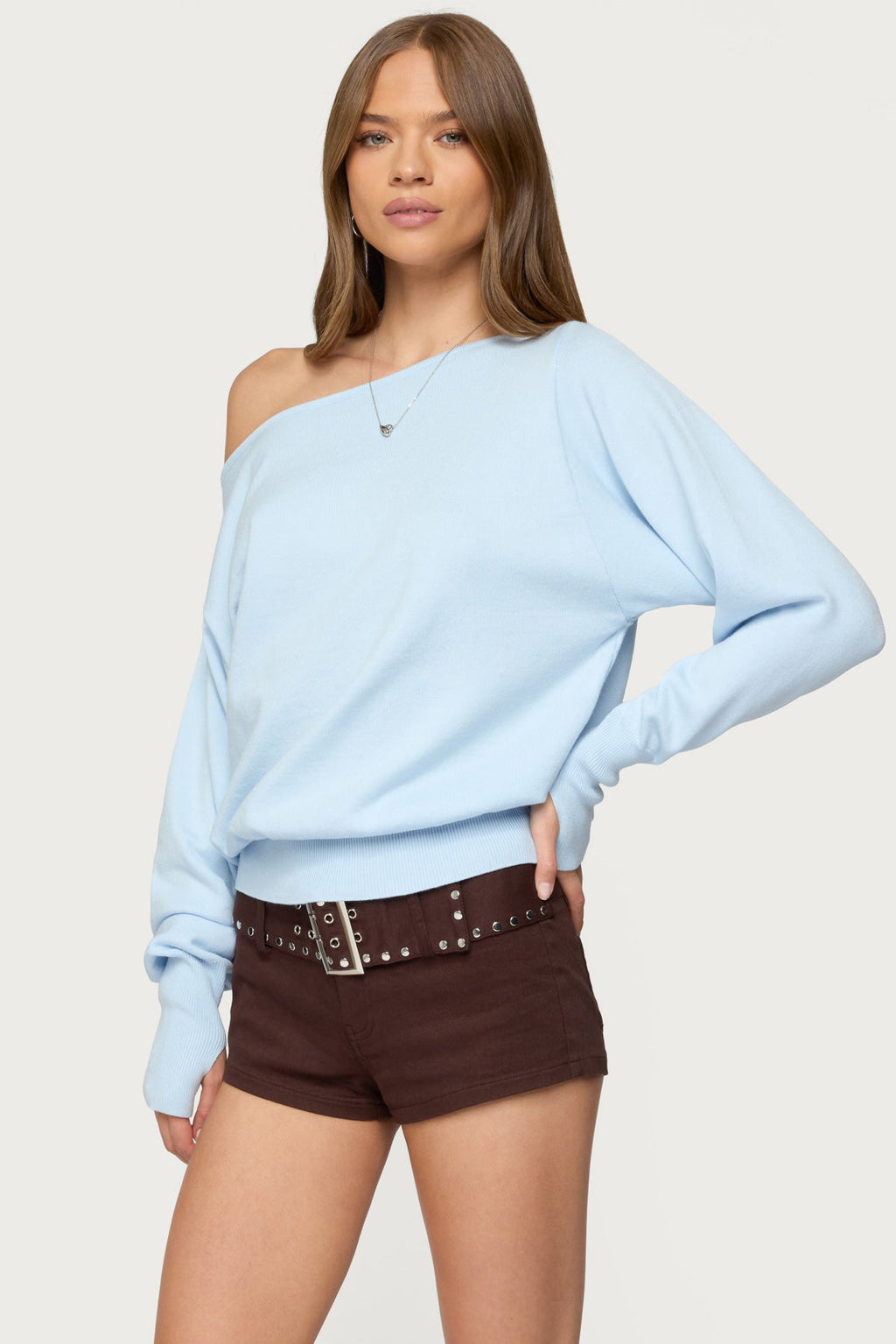 Off Shoulder Oversized Sweater