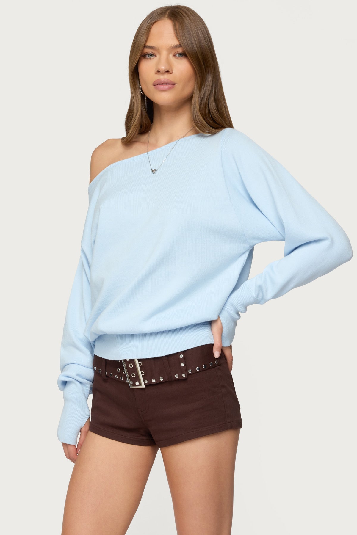 Off Shoulder Oversized Sweater