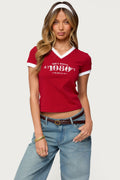 Santa Monica V Neck T Shirt