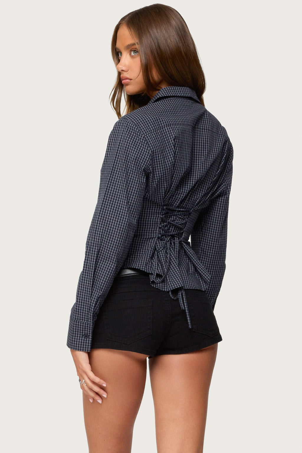 Lisbet Checkered Button Up Shirt