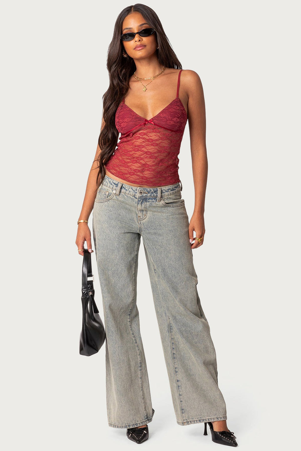 Eira Sheer Lace Tank Top
