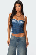 Eleanor Bra Detail Sheer Lace Top