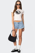 Rylin Low Rise Denim Shorts