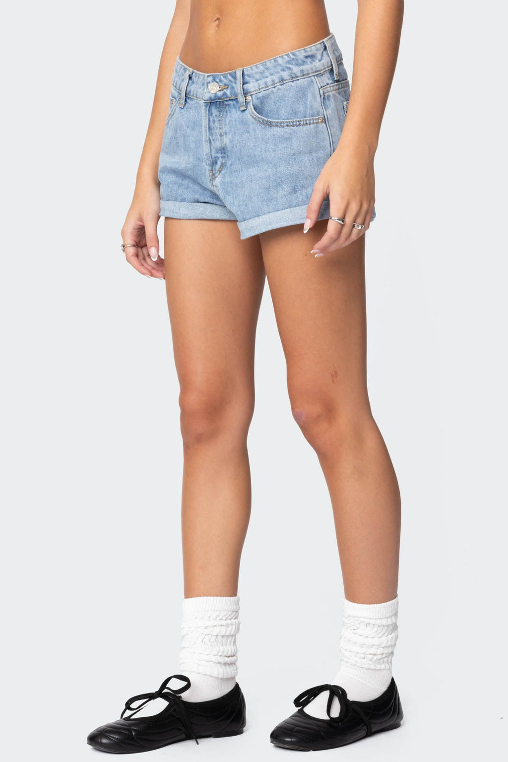 Rylin Low Rise Denim Shorts