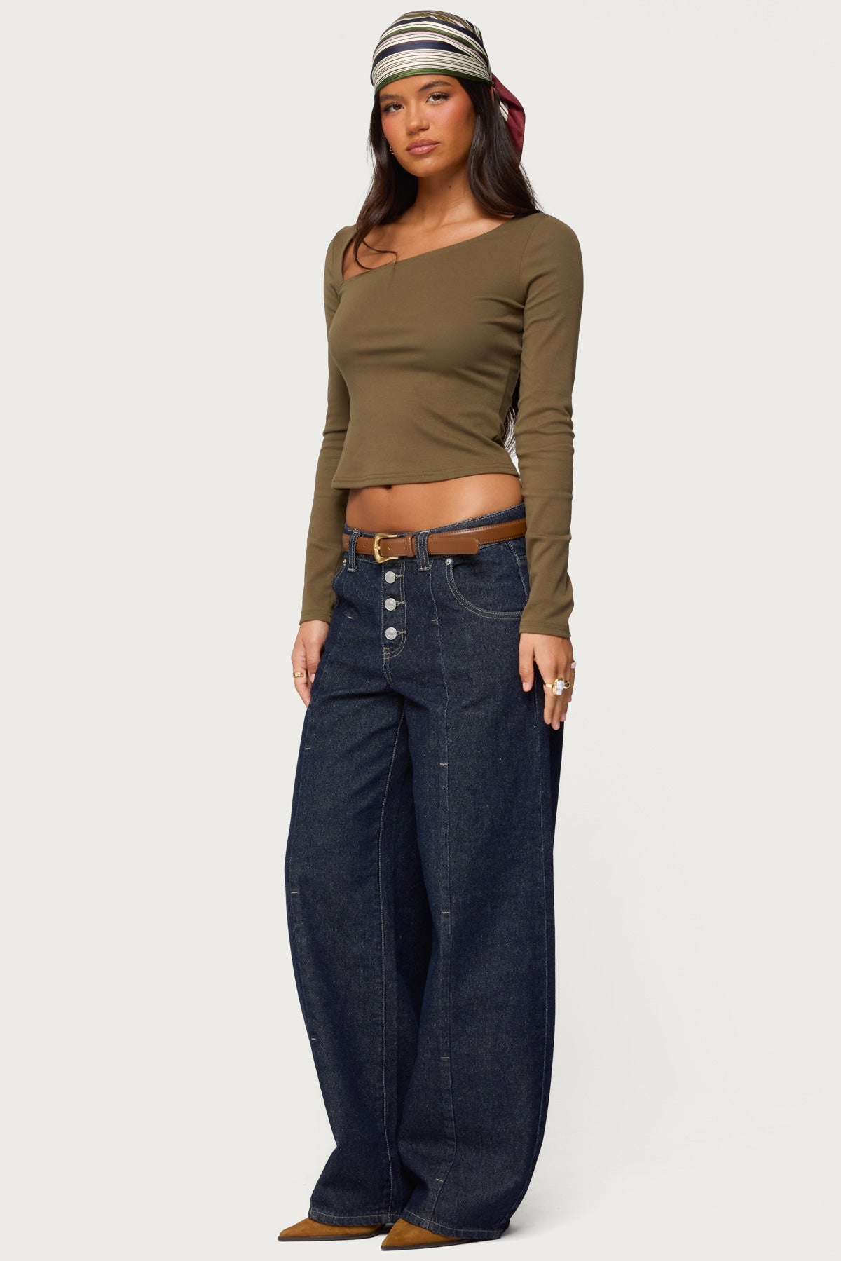 Rion Asymmetric Long Sleeve Top