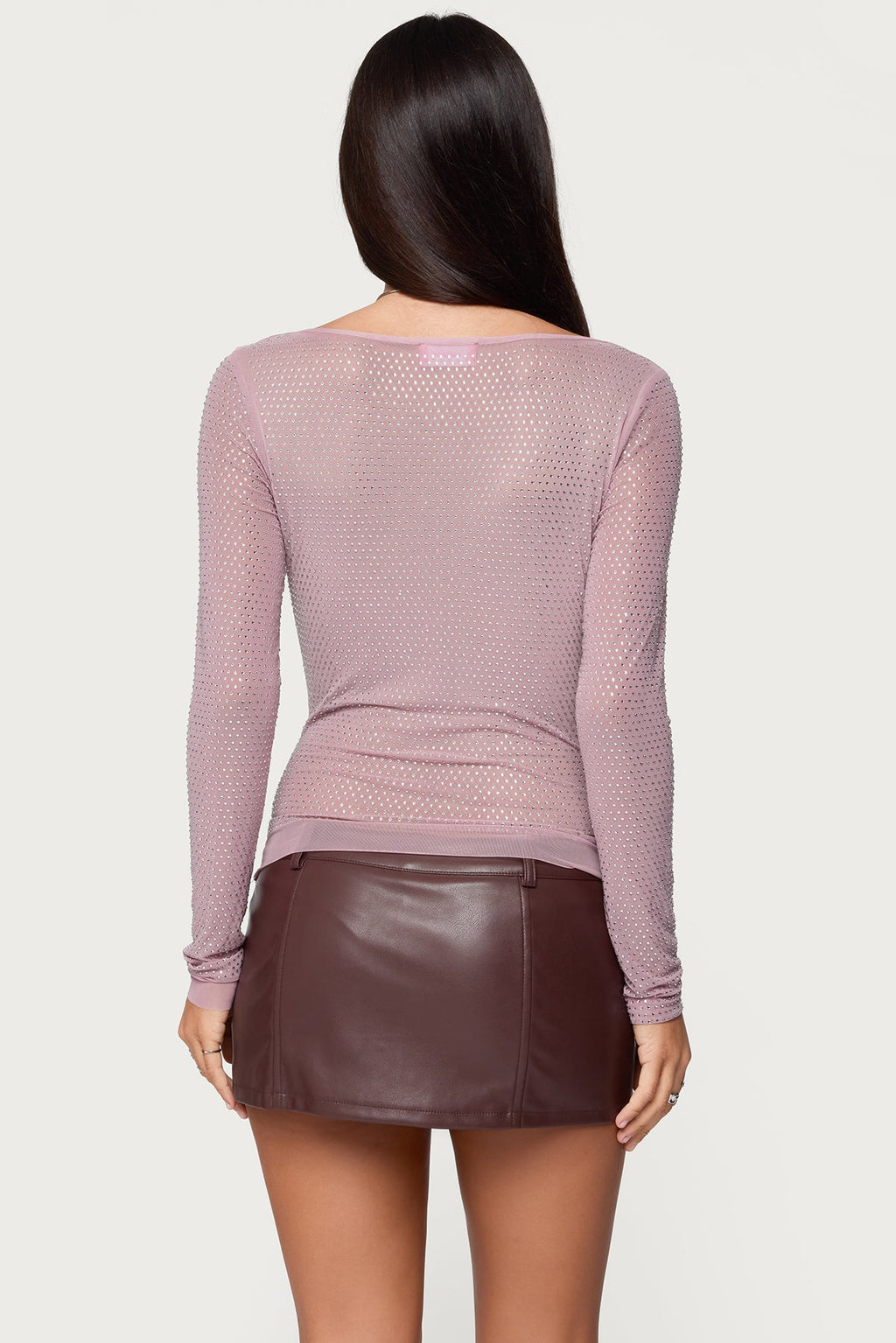 Marena Rhinestone Cowl Neck Top