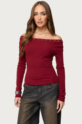 Rebekka Grommet Off Shoulder Top