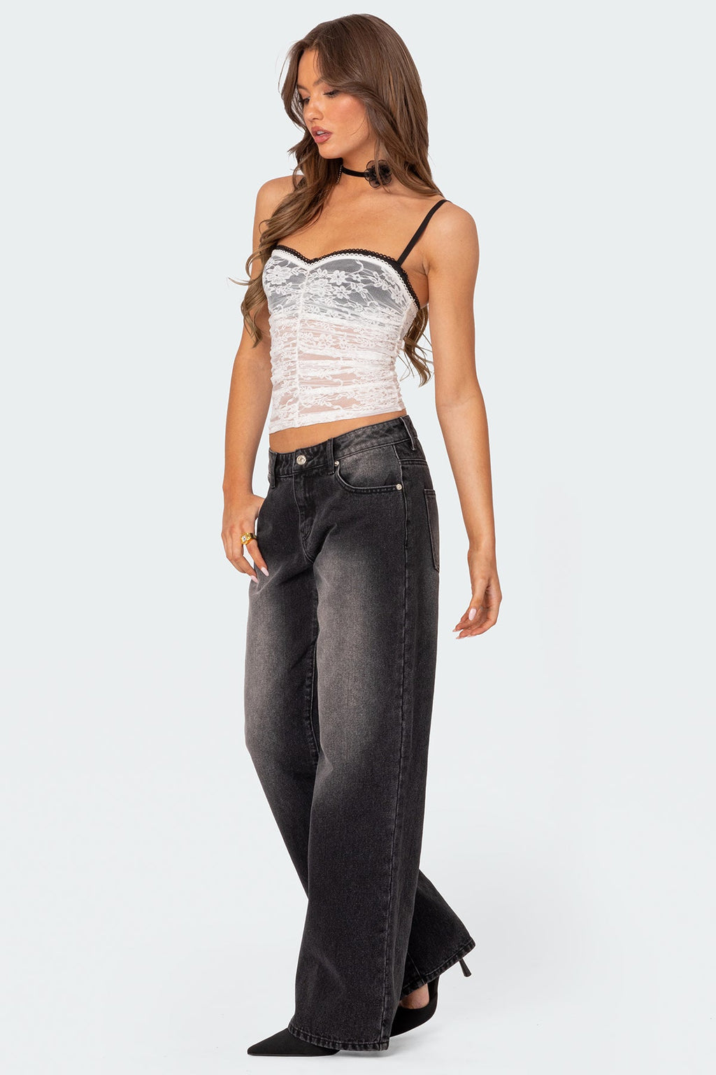 Magda Acid Wash Low Rise Baggy Jeans