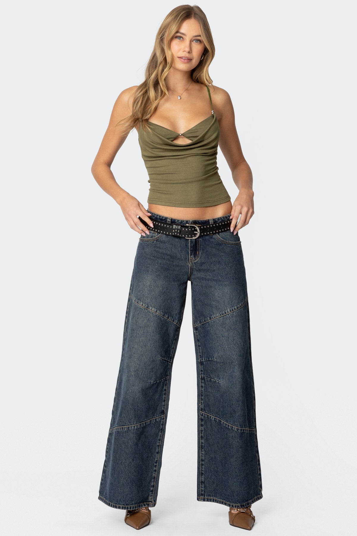 Laney Vintage Washed Low Rise Baggy Jeans