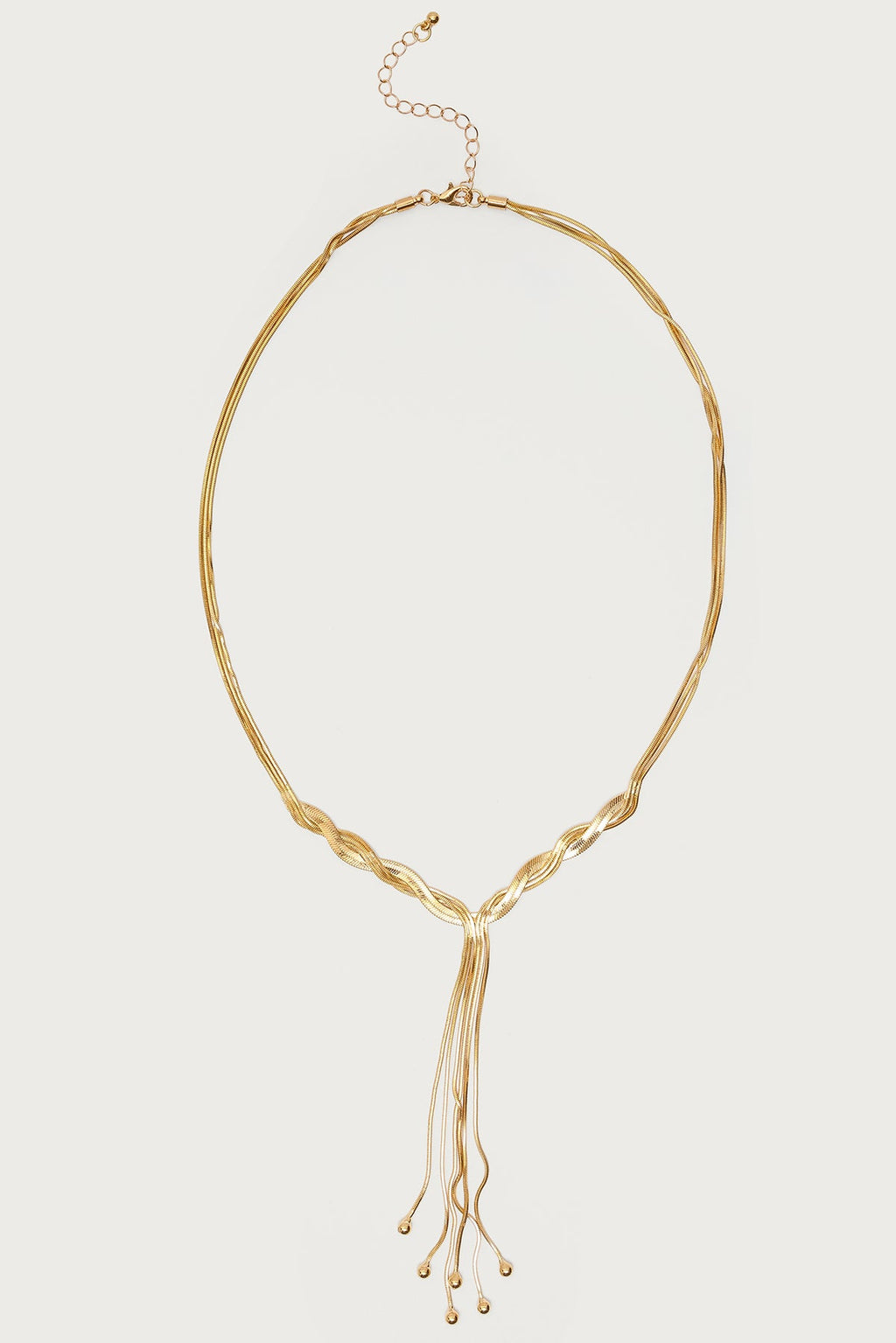 Braided Cascading Chain Necklace