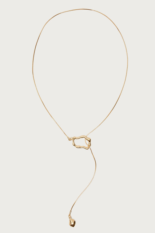 Abstract Pendant Cascading Necklace