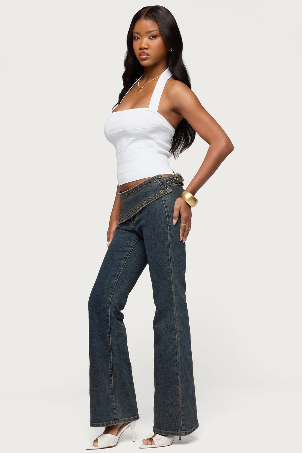 Esmerela Bandage Knit Halter Top