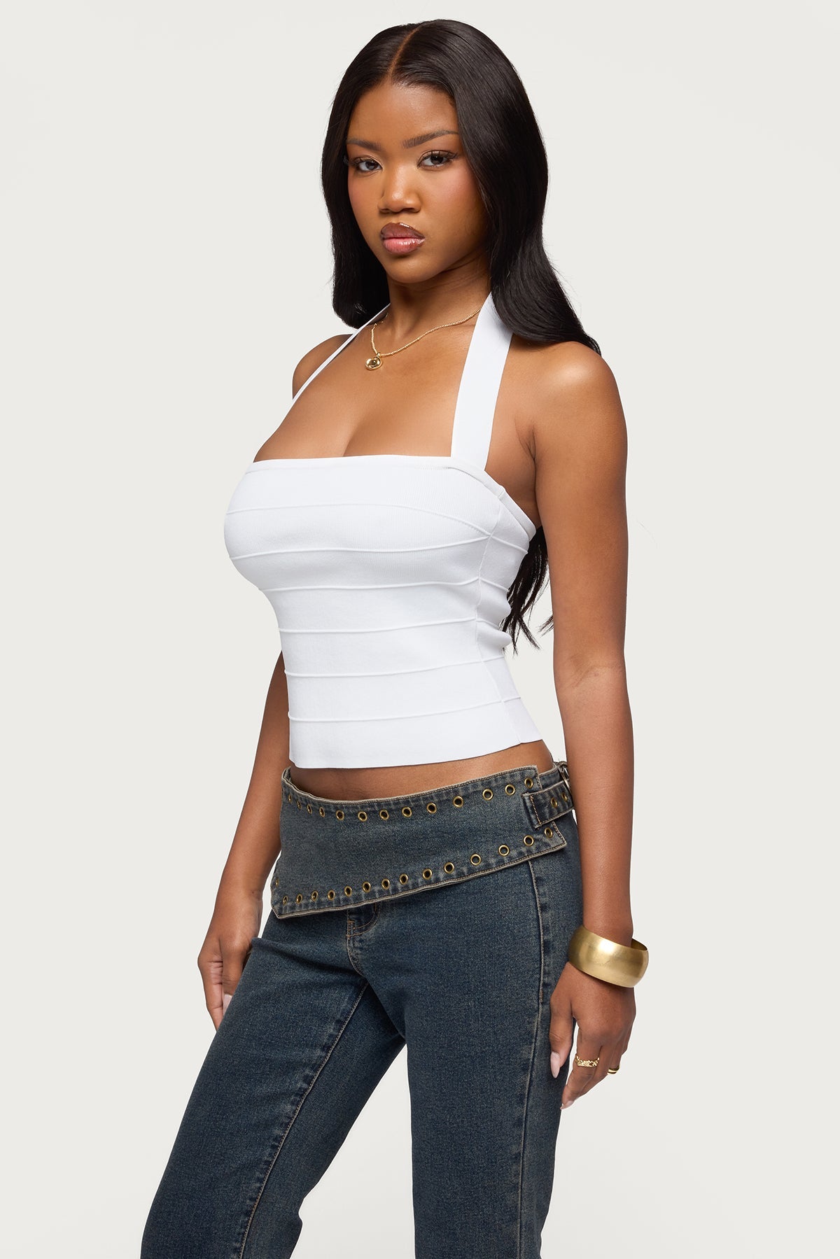 Esmerela Bandage Knit Halter Top