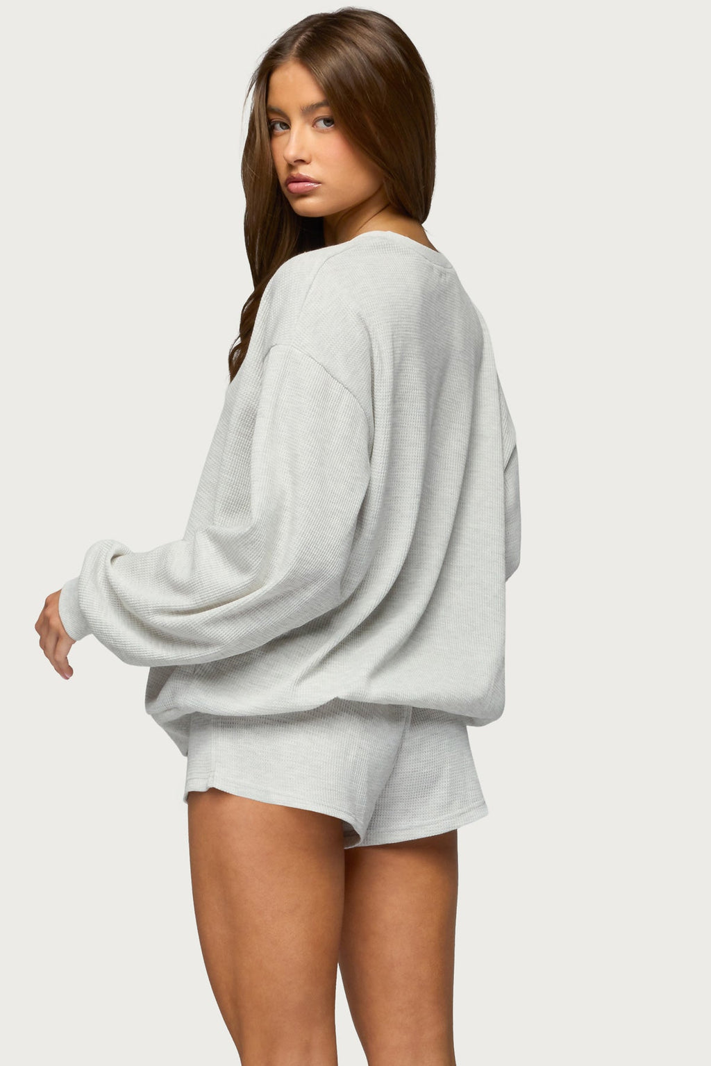Baila Waffle Henley Top