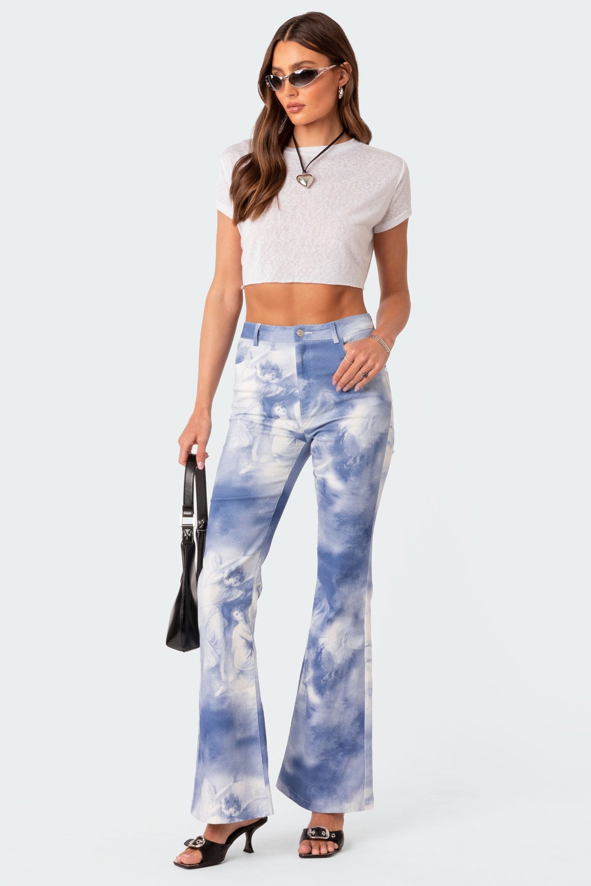 Saint Printed Flared Jeans