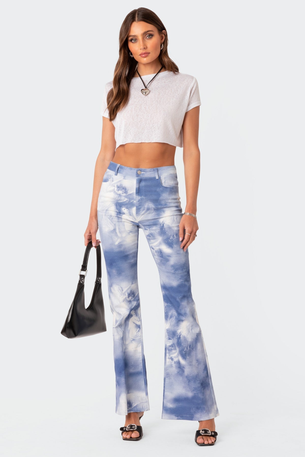 Saint Printed Flared Jeans