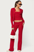 Adannah Foldover Ribbed Knit Pants