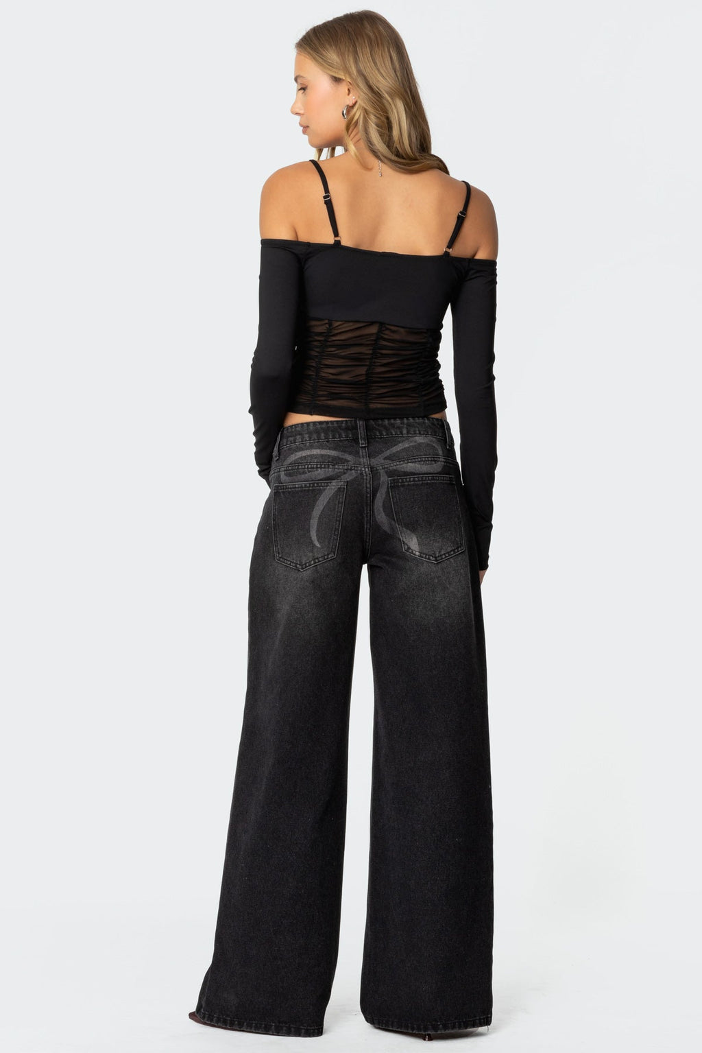 Vyxen Vintage Washed Low Rise Baggy Jeans