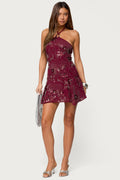 Adria Bead & Sequin Mini Dress