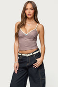 Bettie Contrast Gingham Tank Top