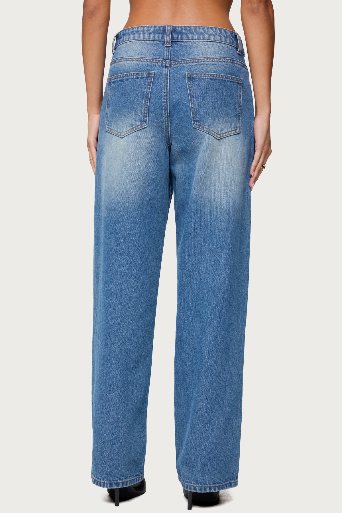 Rorie Mid Rise Straight Leg Jeans
