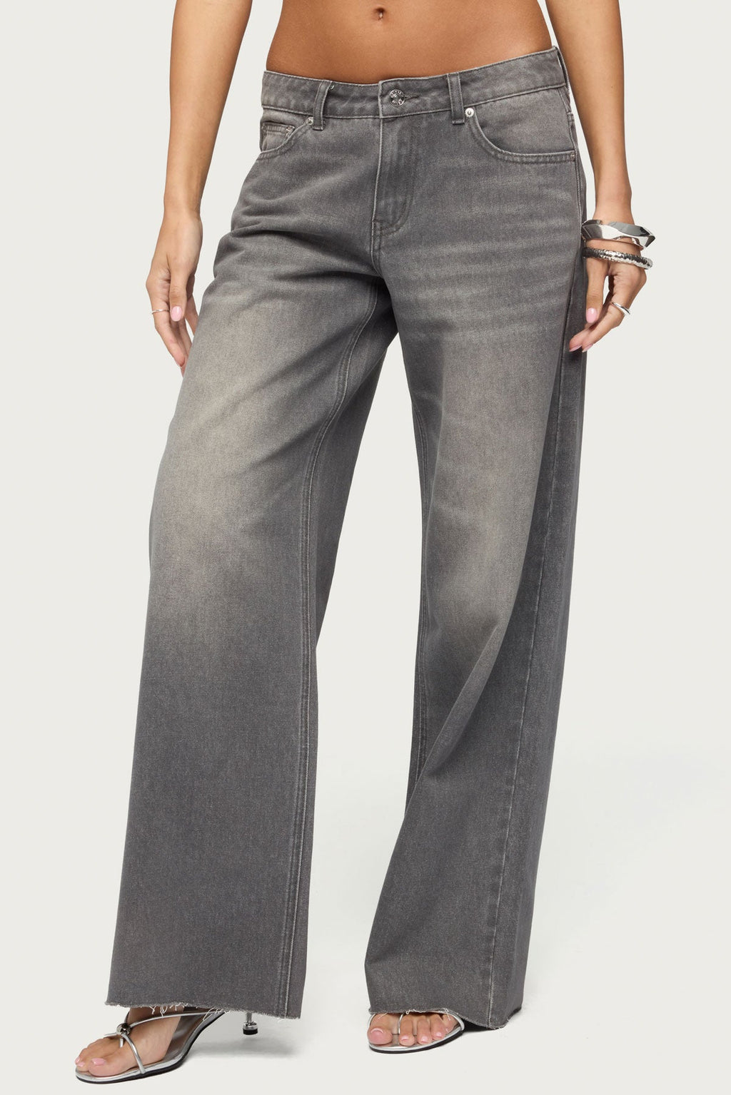 Raelynn Washed Low Rise Baggy Jeans