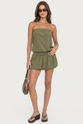 Layton Studded Strapless Bubble Mini Dress